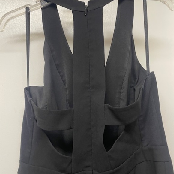 EUC BCBGMAXAZRIA BLACK EMANUEL CUTOUT JUMPSUIT PANTSUIT - Picture 13 of 14